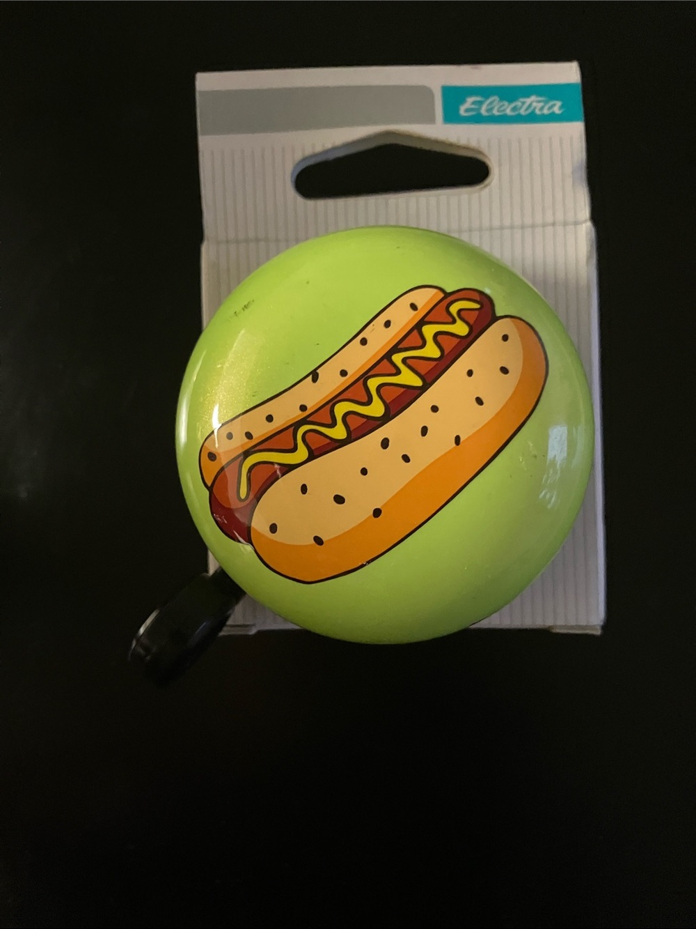 Kids Lime Green Hot Dog Bike Bell